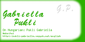 gabriella pukli business card